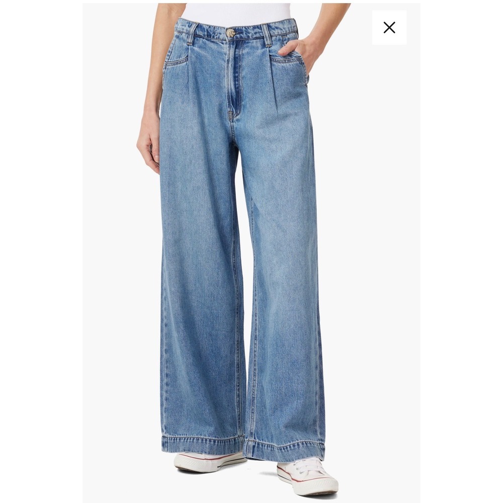 Scotch & Soda Chelsea Hotel Wide Leg Pleated Jeans Light Indigo 26 - Picture 8 of 8